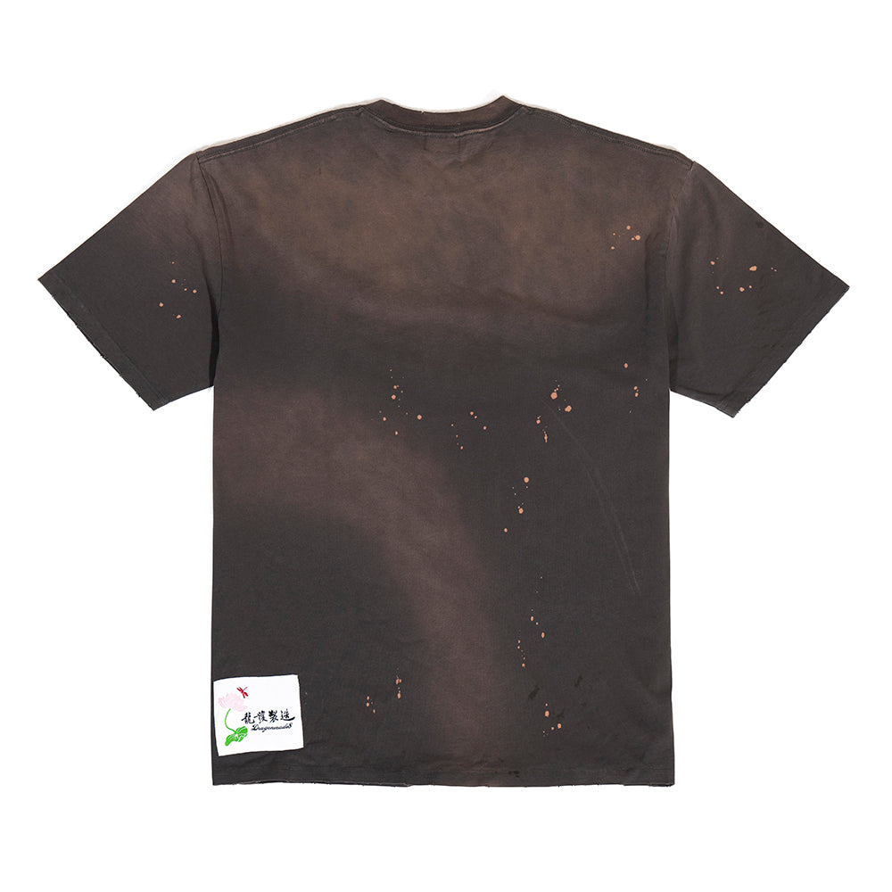 天道酬勤 Must Be Rich Tee Washed Ink Ash