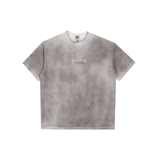 Fuck You Dont High Embroidery Tee Washed White with Sorona®  Fabrics