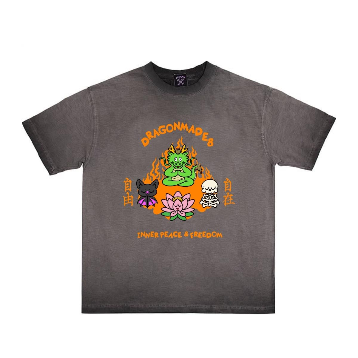 自由自在Tee Washed Grey
