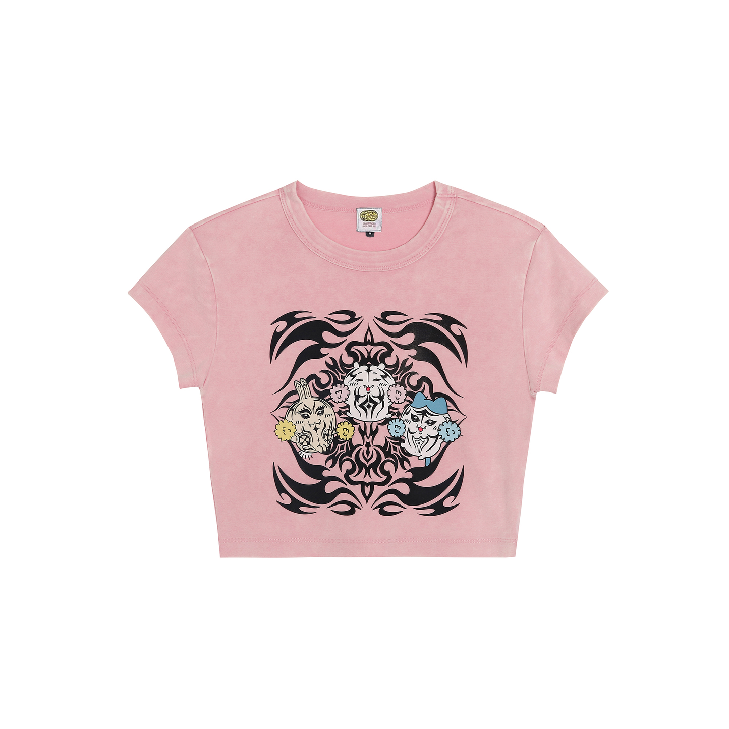 Little Devils Baby Tee Washed Pink