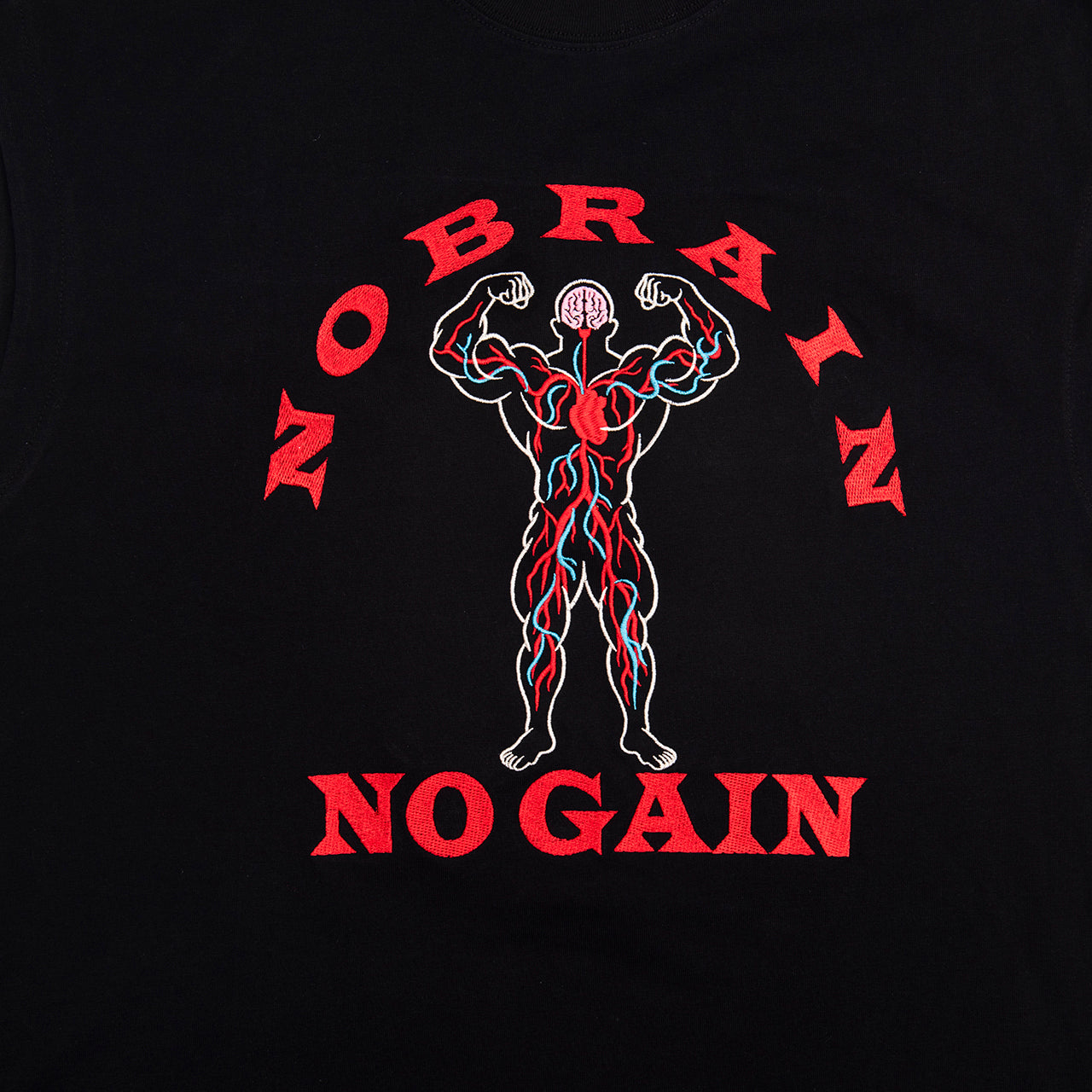 KOFGYM x DM8 : No Brain No Gain刺繡 Tank (Black) Lifting Ver.