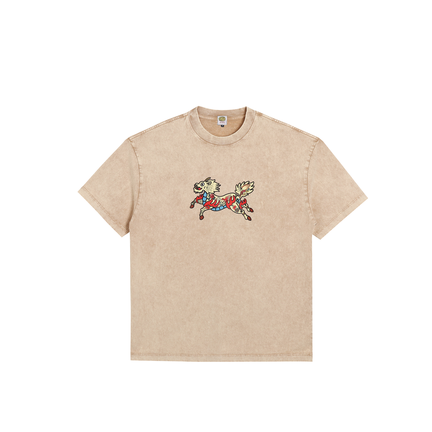 Running Kirin Tee Washed Beige (Yellow Tattoo Version)