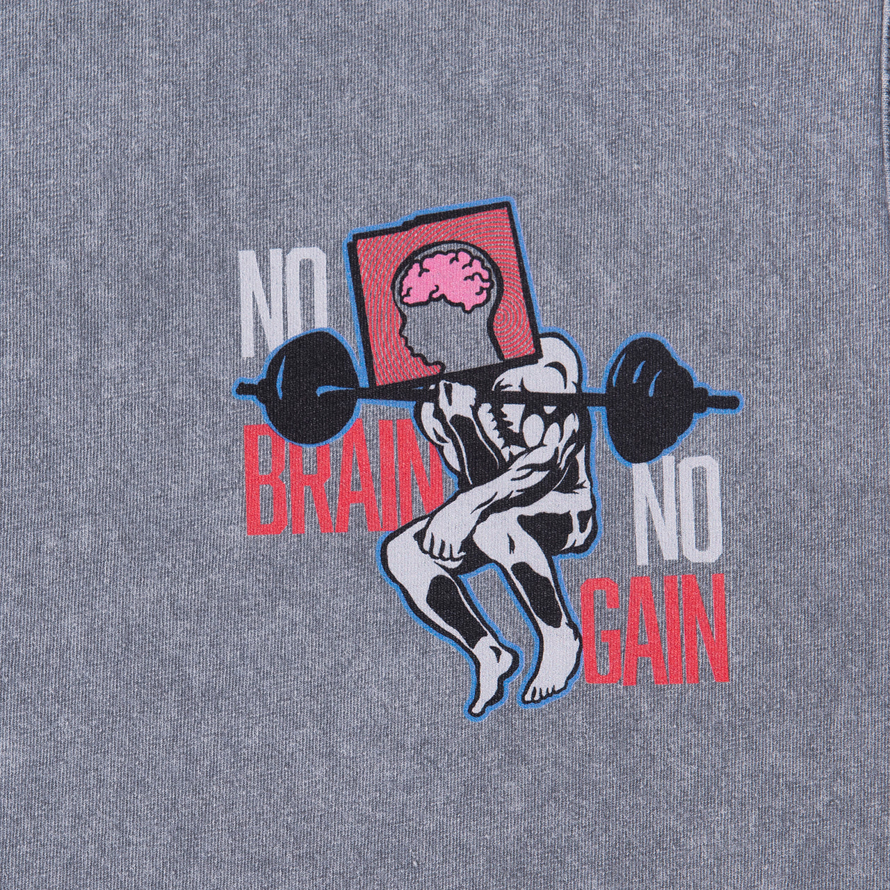 KOFGYM x DM8 : No Brain No Gain Print Tank (洗水Washed Grey) Thinking Ver.