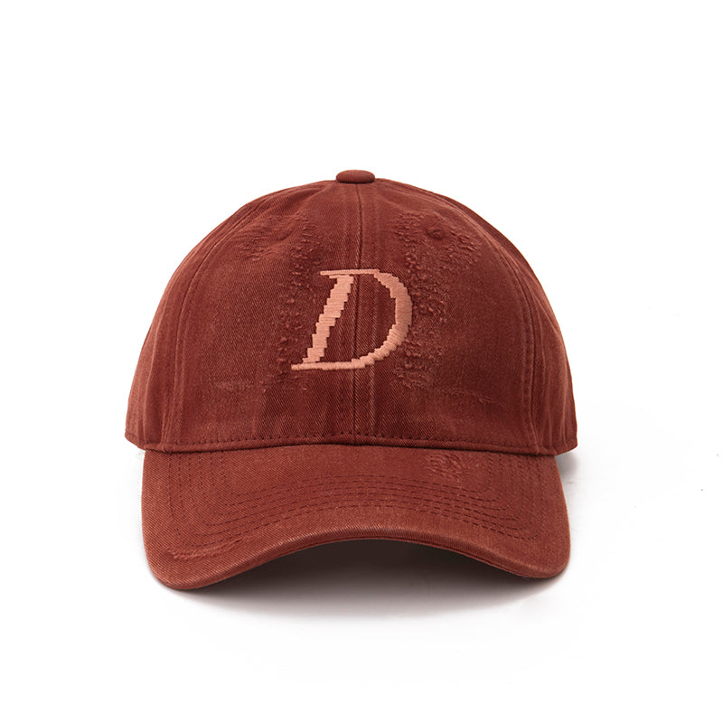 Distressed D Cap Red