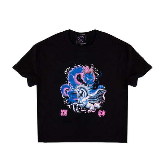 龍馬精神 Baby Tee Black