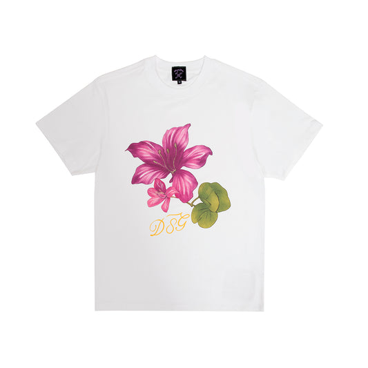 紫荊花 Hong Kong Flower Tee White