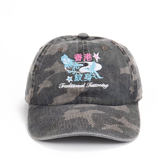 香港紋身 Traditional Tattooing Cap Washed Camo