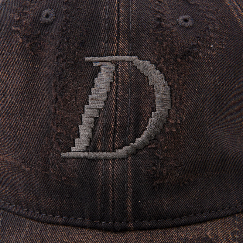 Distressed D Cap Grey