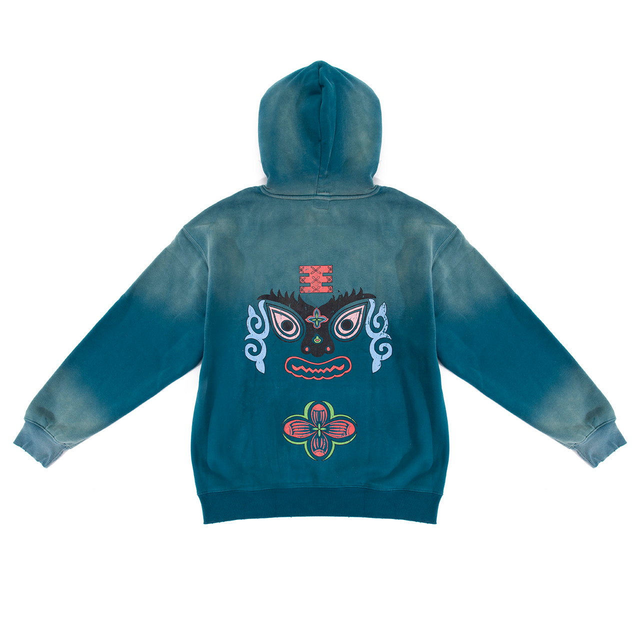 Jade Monster Hoodie Washed Teal