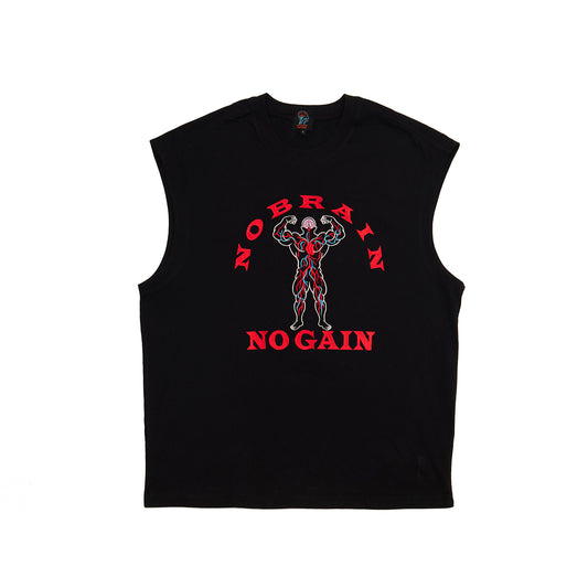 KOFGYM x DM8 : No Brain No Gain刺繡 Tank (Black) Lifting Ver.