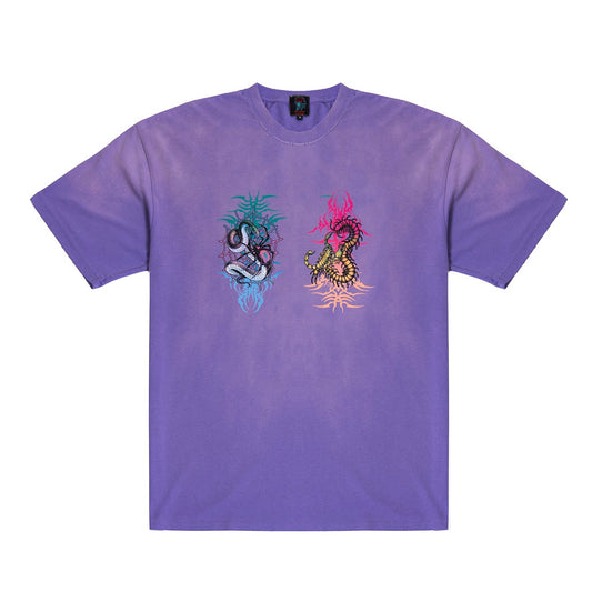 新 五毒 Five Toxics Tee Washed Purple