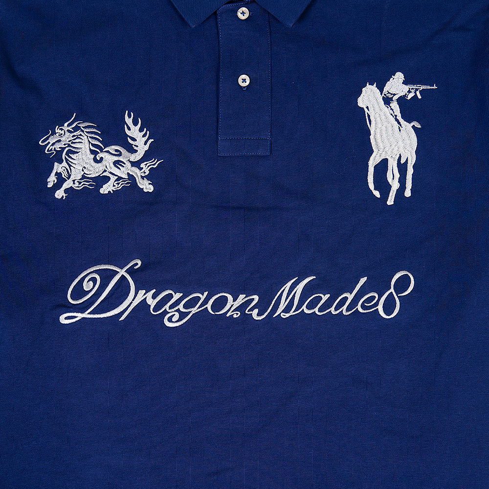 Horse Racing Poloshirt Blue