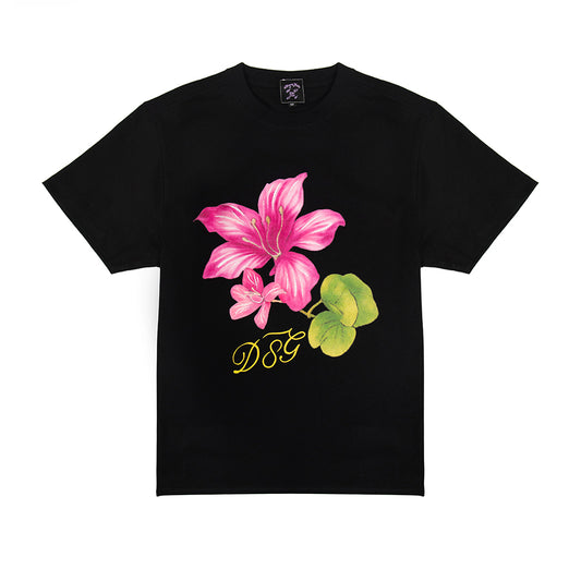 紫荊花 Hong Kong Flower Tee Black