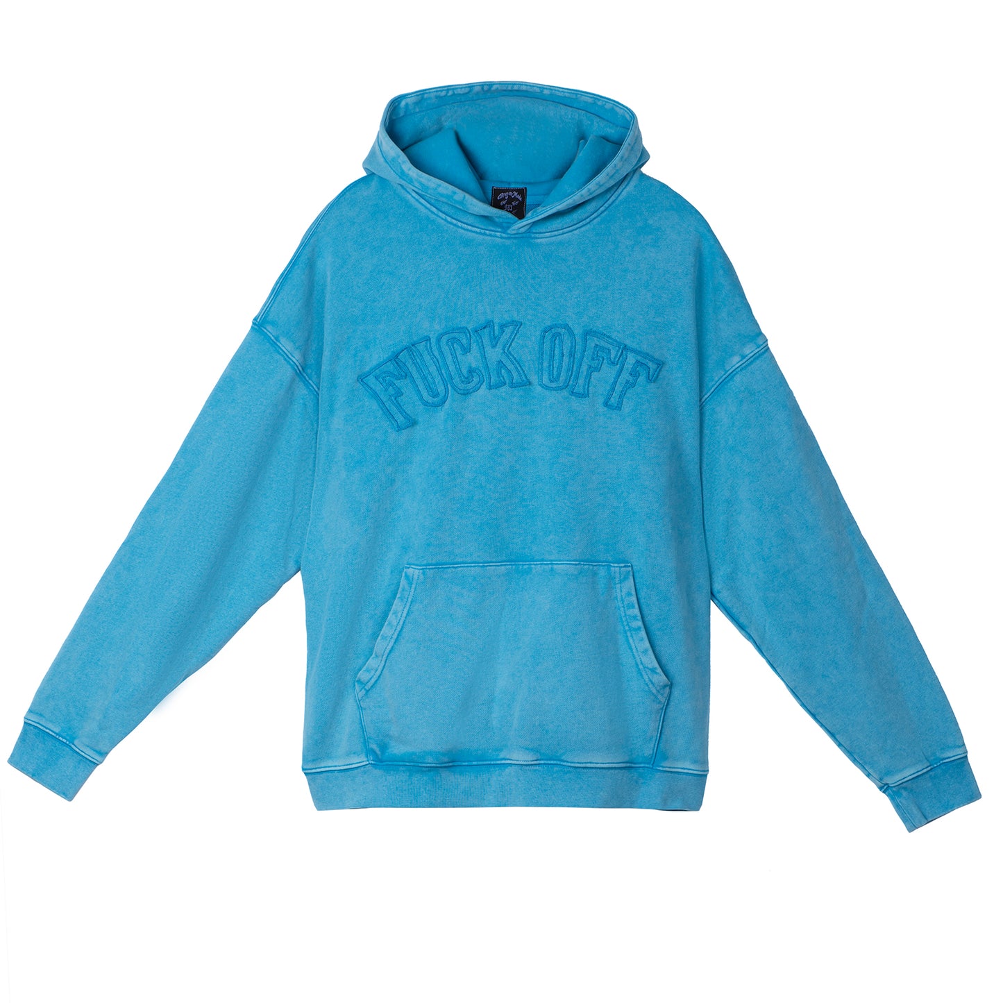 F*ck Off Hoodie Washed Sky Blue