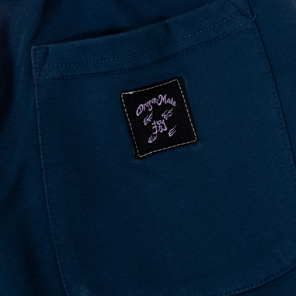 DM8 Embroidery Shorts Washed Blue