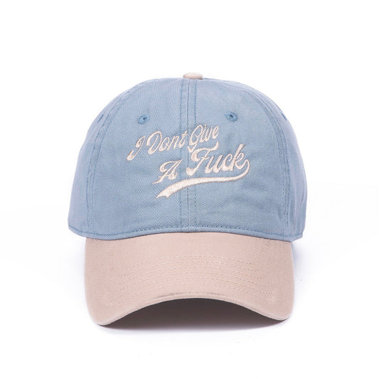 I Dont Give A Fuck Cap Sky Blue & Beige