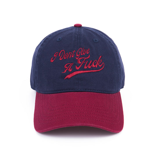 IDGAF Cap Blue + Red