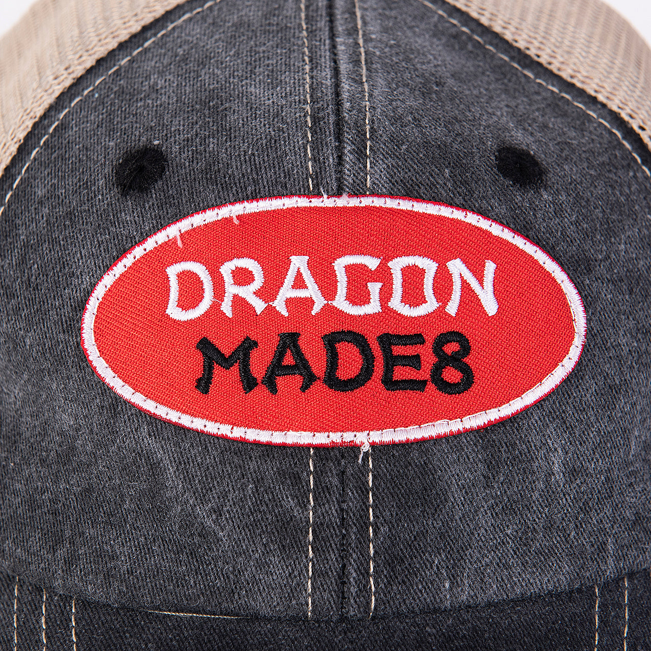 DM8 Patch Logo Mesh Cap Washed Black