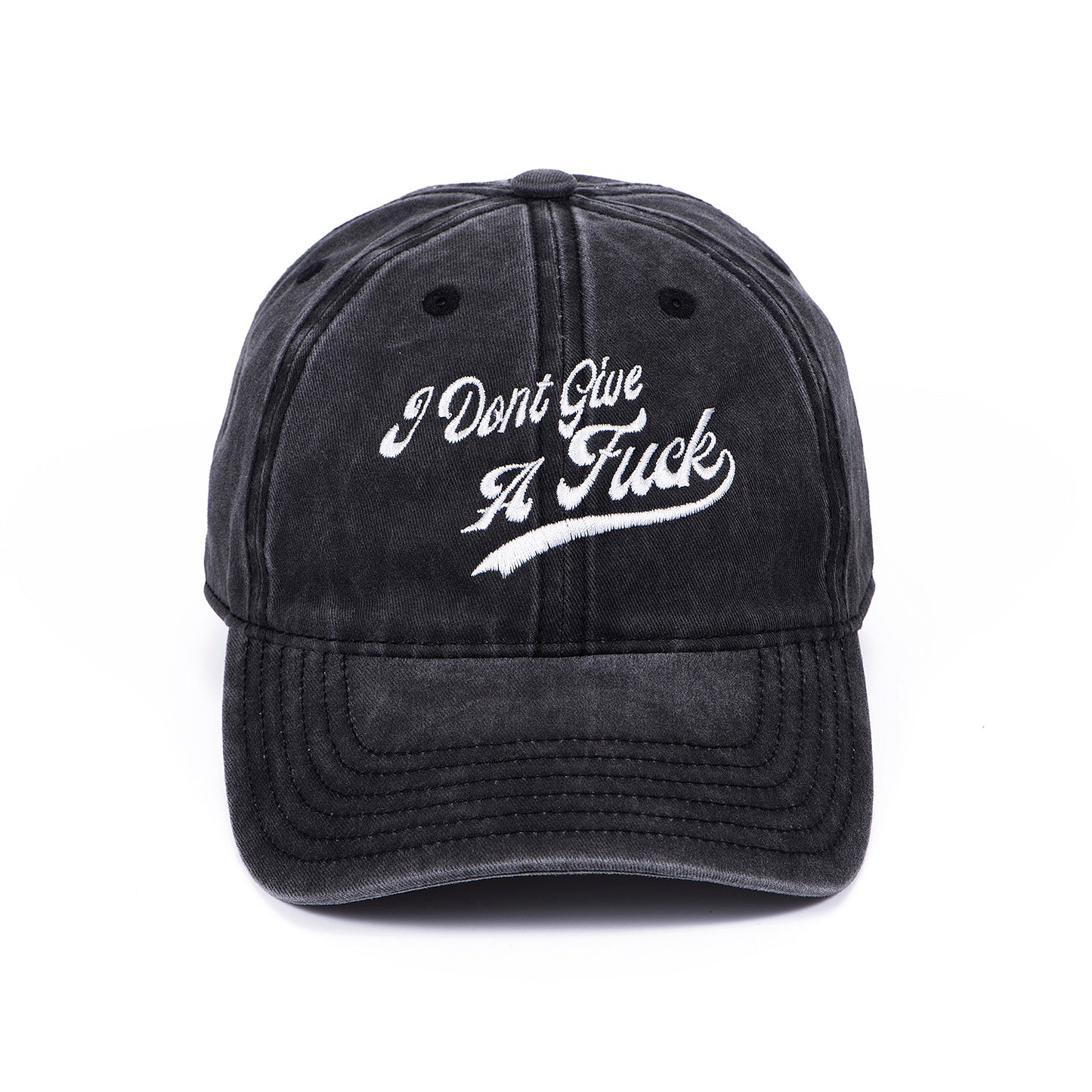 I Dont Give A Fuck Cap Washed Black