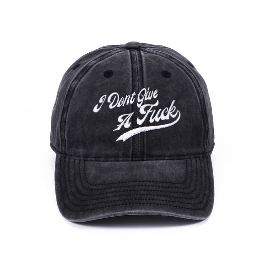 I Dont Give A Fuck Cap Washed Black