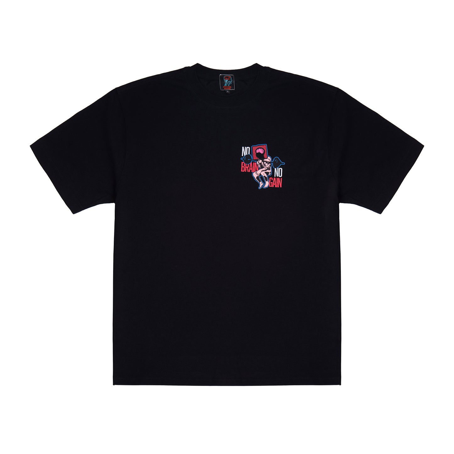 KOFGYM x DM8 : No Brain No Gain Print Tee (Black) Thinking Ver.