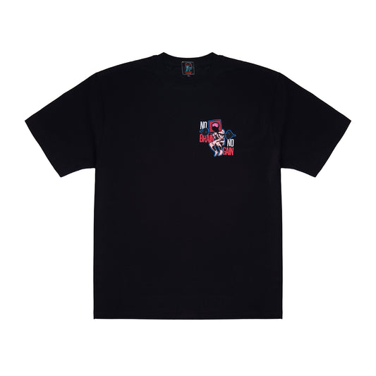 KOFGYM x DM8 : No Brain No Gain Print Tee (Black) Thinking Ver.