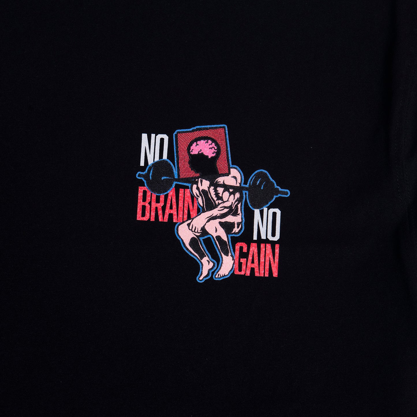 KOFGYM x DM8 : No Brain No Gain Print Tee (Black) Thinking Ver.