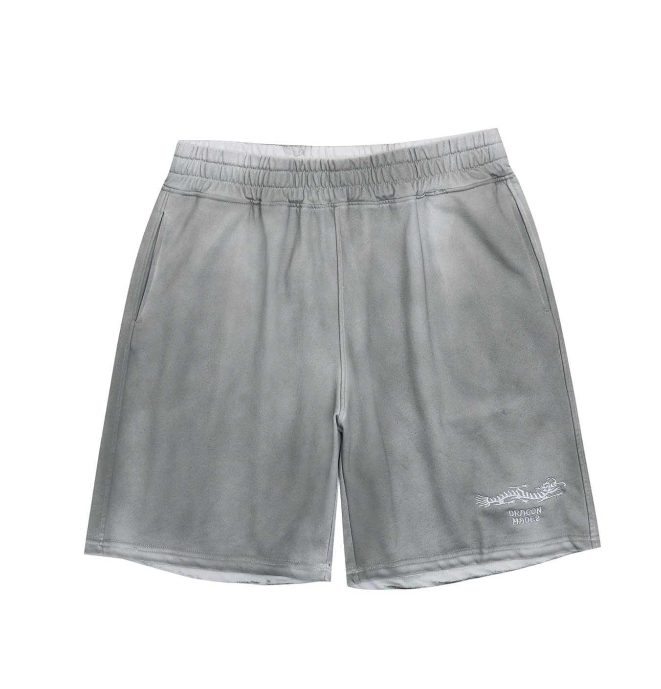 Embroidery Logo Shorts Washed White