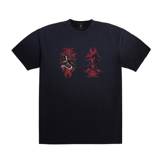 新 五毒 New Five Toxics Tee Washed Black Grey