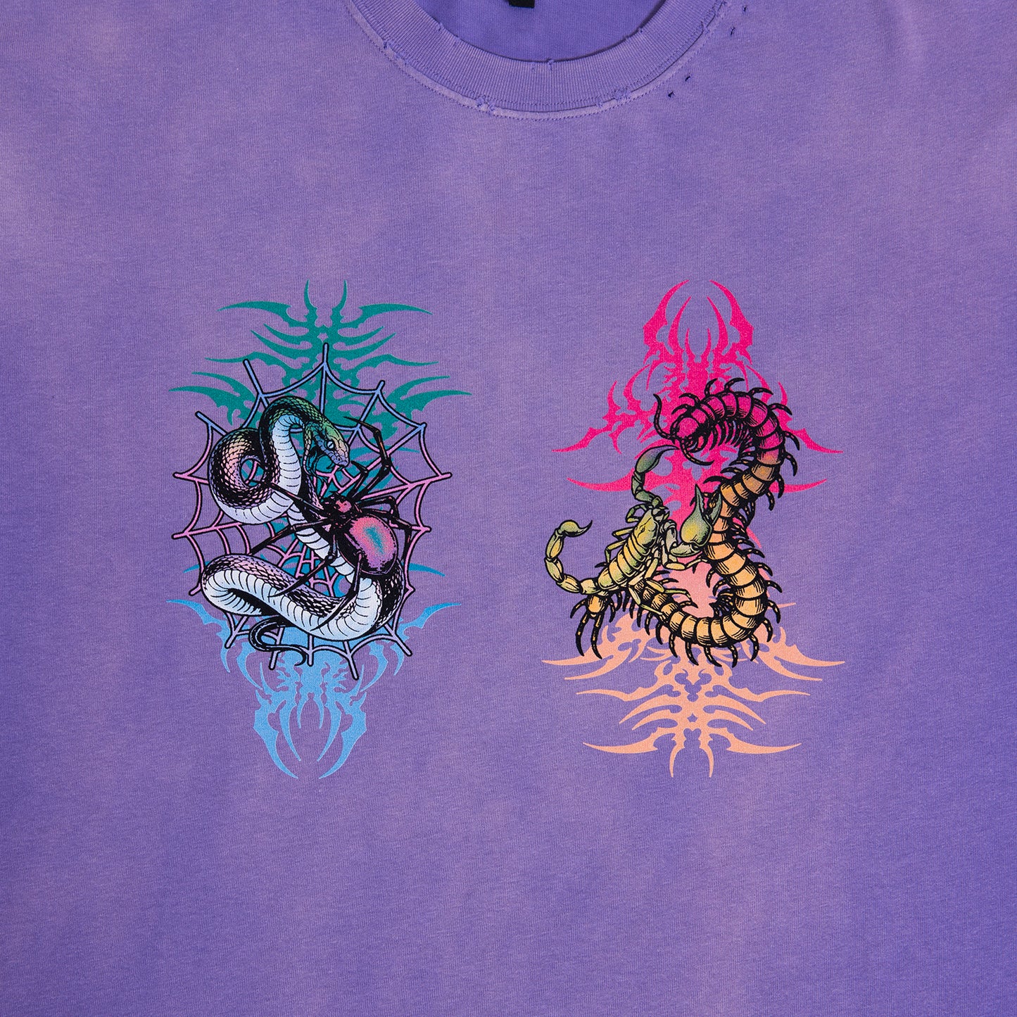新 五毒 Five Toxics Tee Washed Purple