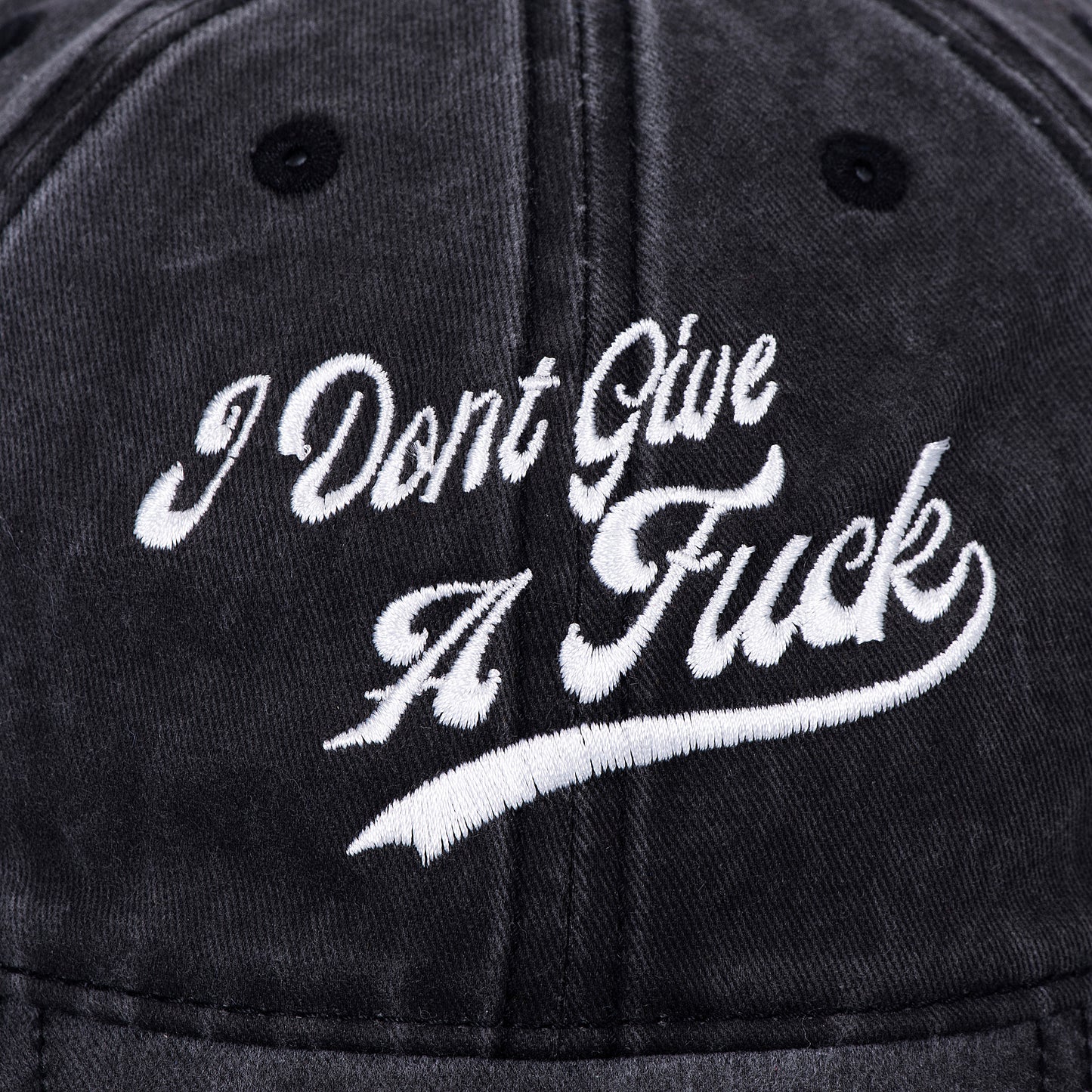 I Dont Give A Fuck Cap Washed Black