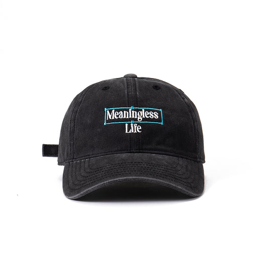 Meaningless Life Cap Washed Black