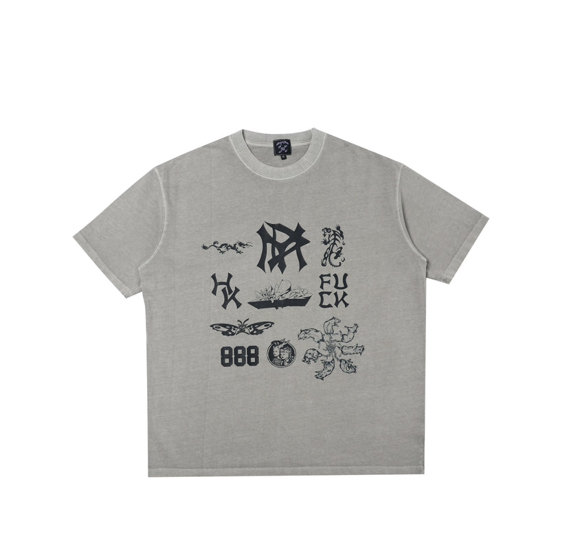 DM Symbols Tee Washed Silver Ash