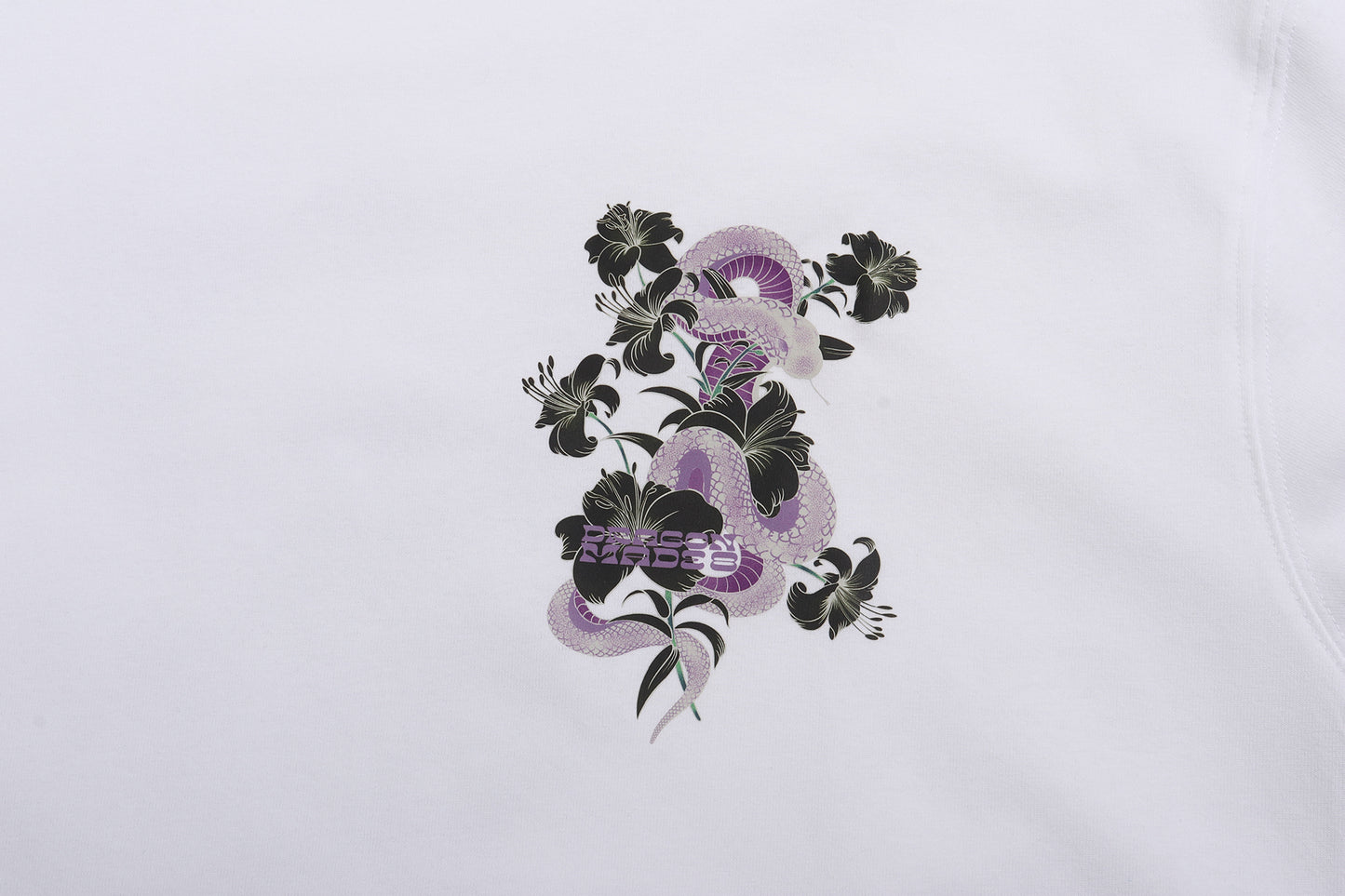 Snake Floral Tee White