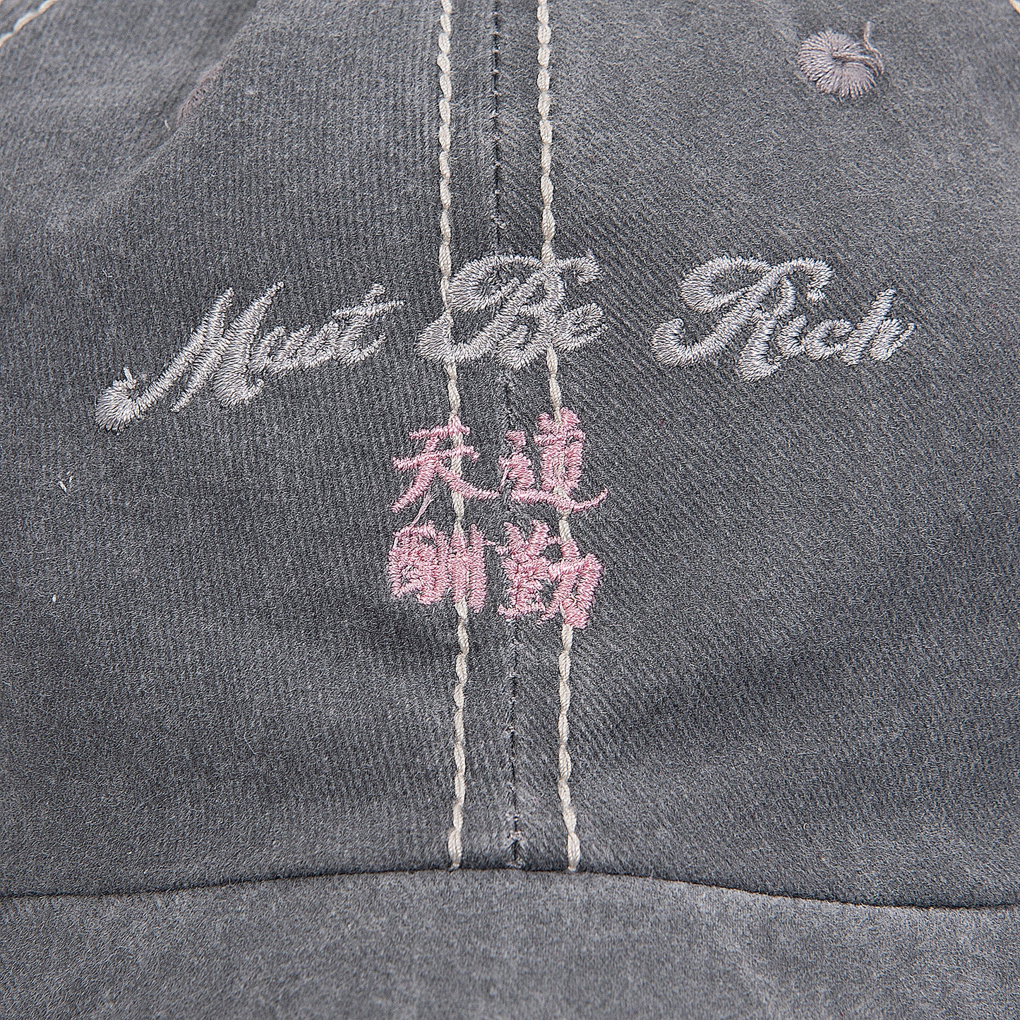 天道酬勤 Must Be Rich Cap Washed Grey