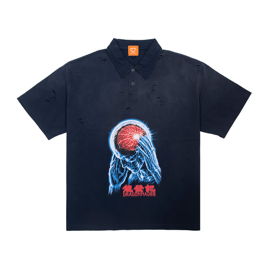 Pain Poloshirt Washed Blue