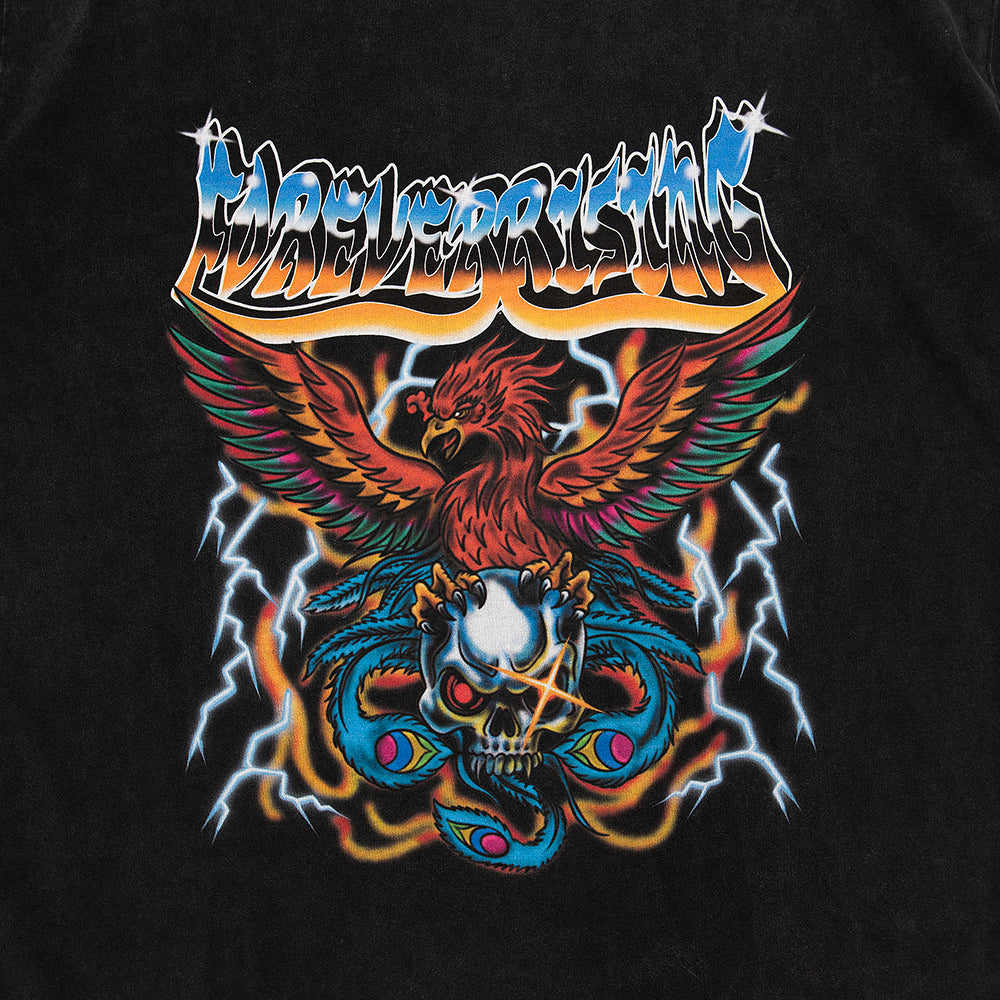 Forever Rising Tee Washed Black