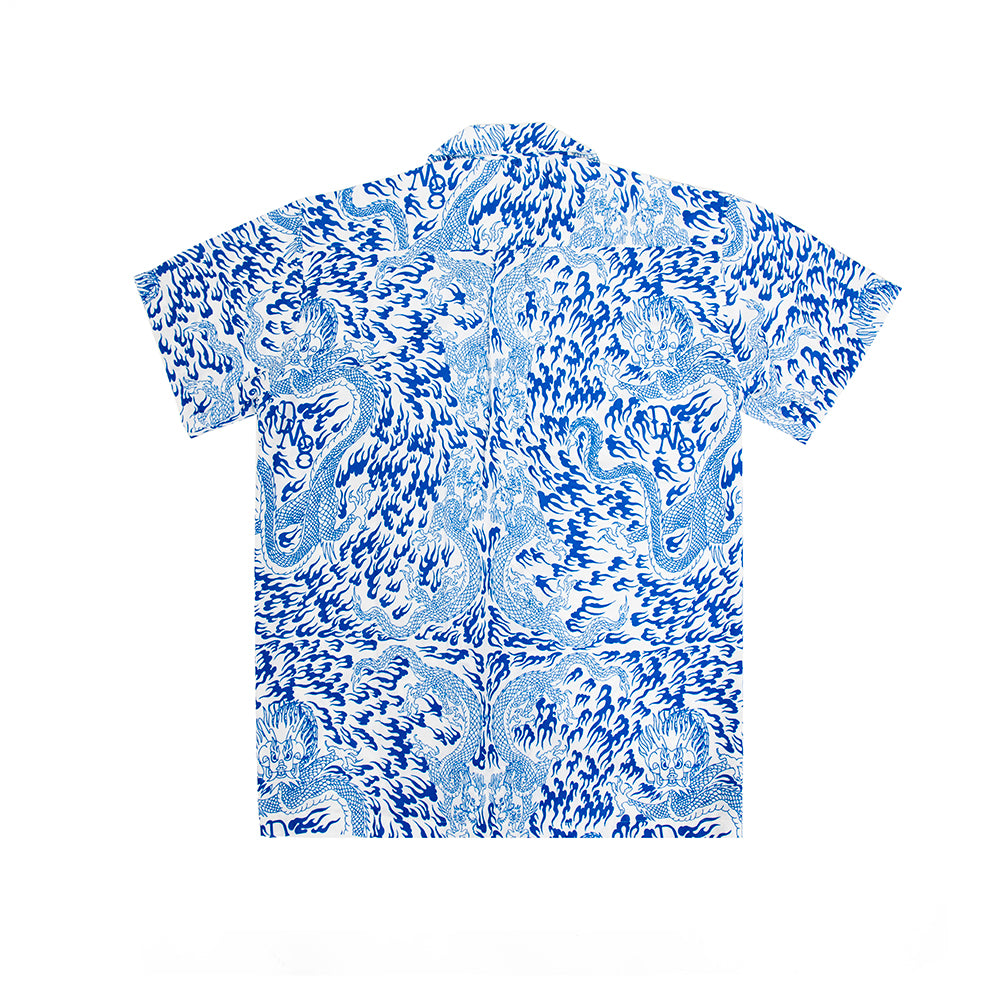 Flames Shirt Blue & White