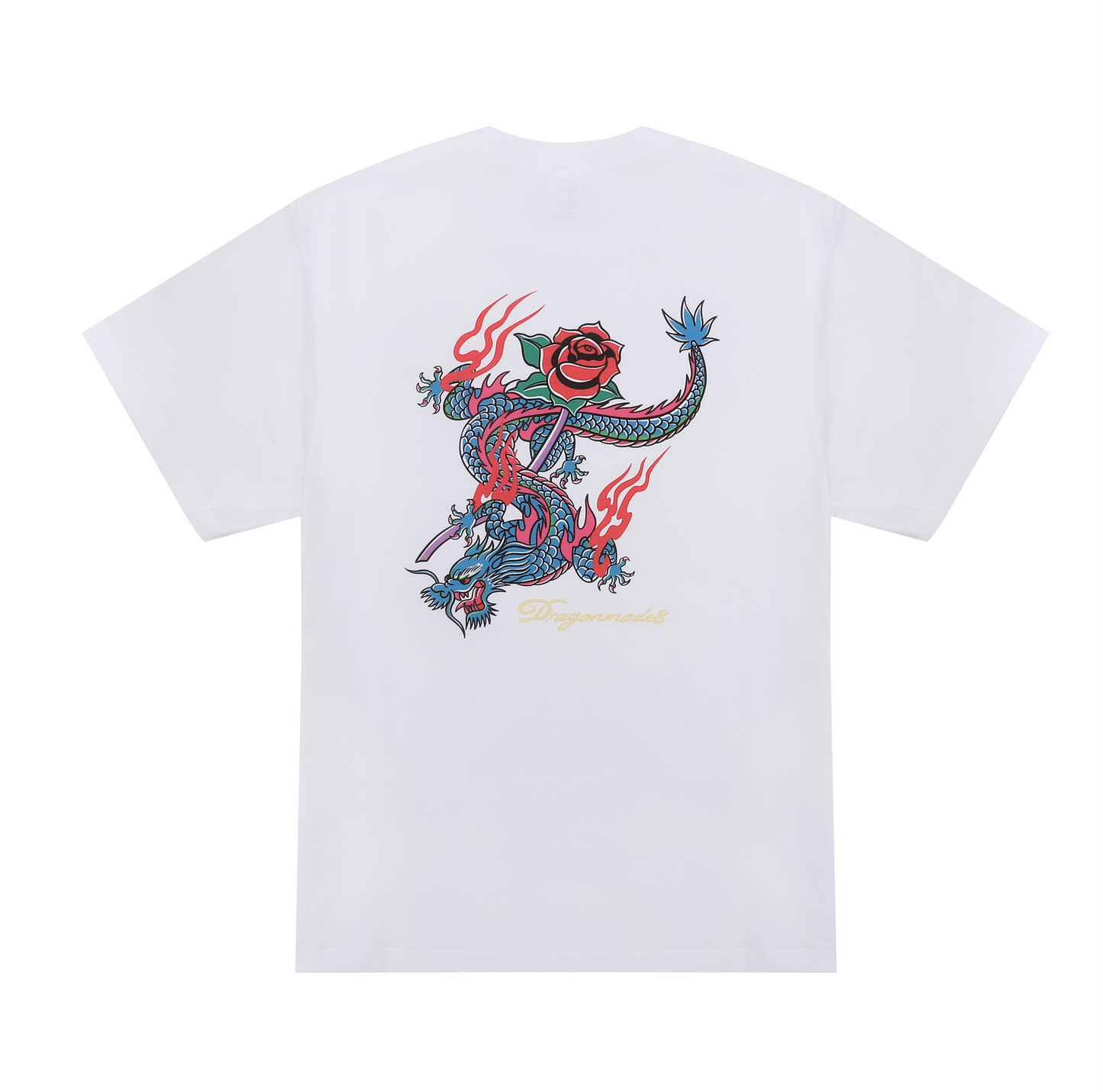 Rose Dragon Tee White