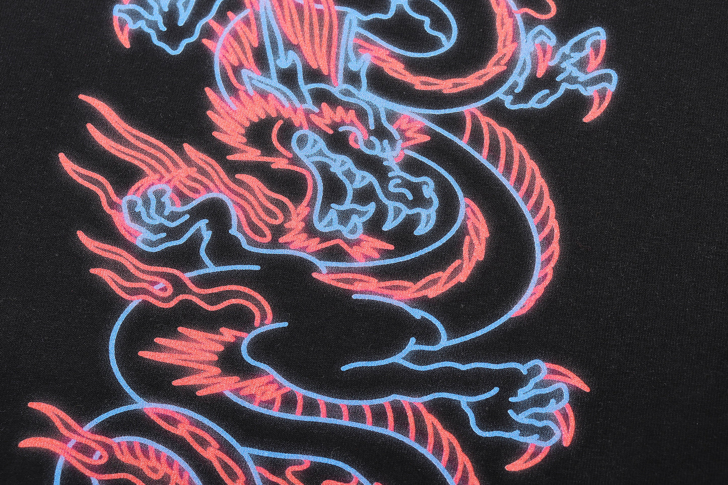 粉色太平 Neon Dragon Tee Black