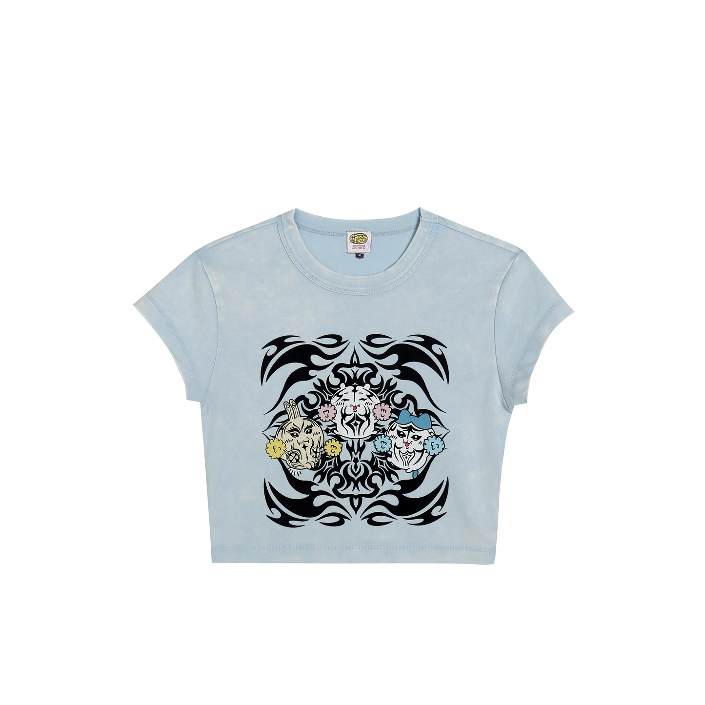 Little Devils Baby Tee Washed Blue