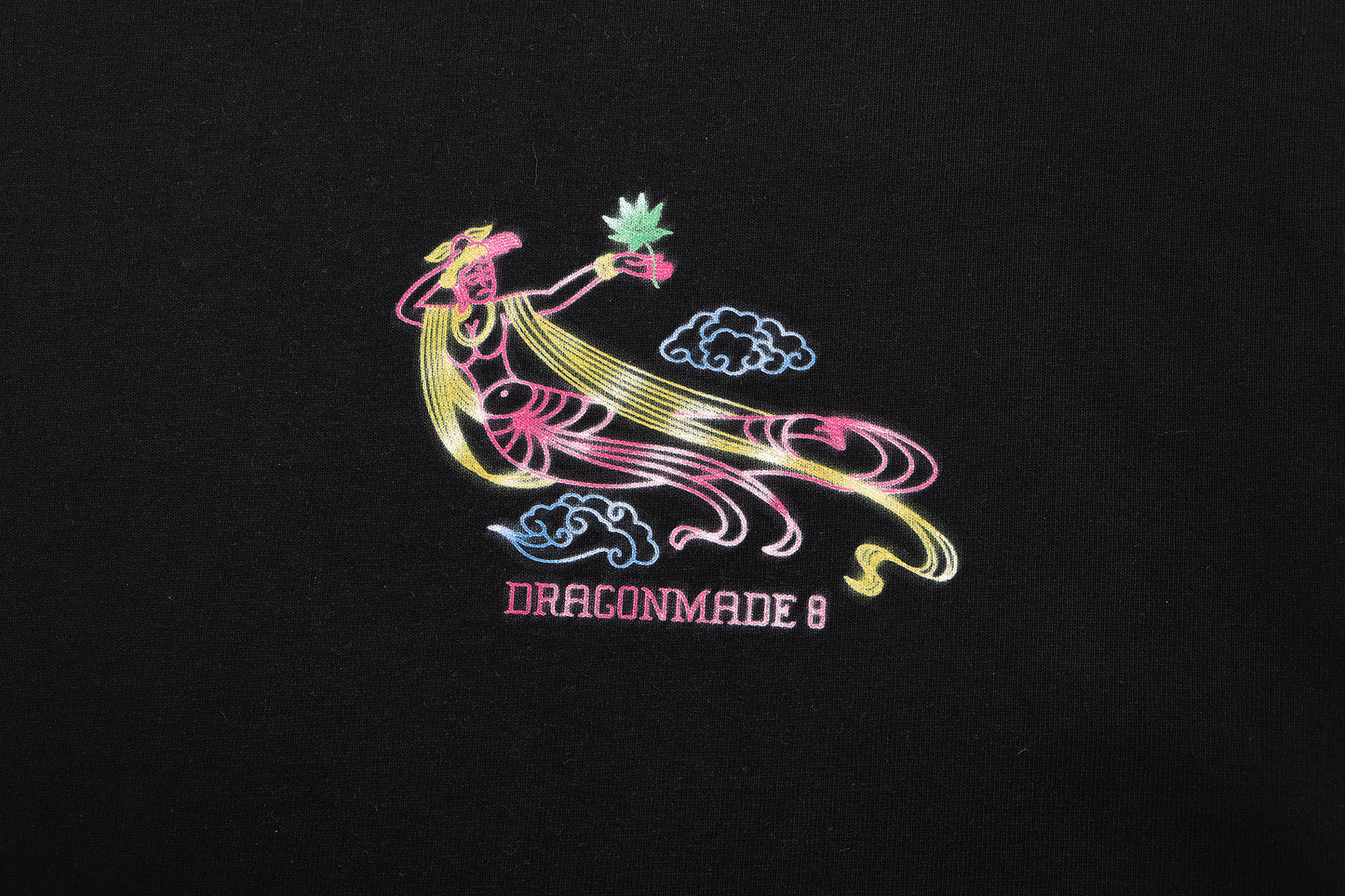 粉色太平 Neon Dragon Tee Black