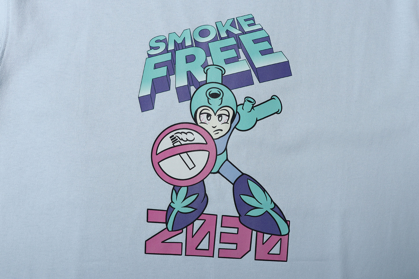 Smoke Free 2030 Tee Blue