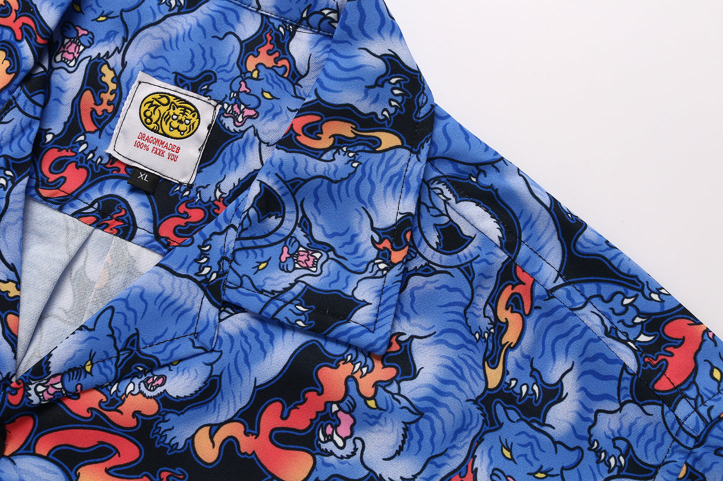 百虎 Hundred Tigers Shirt Blue 蒼靛