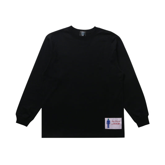 Embodied  Logo L/S Tee ( Blue & Black)